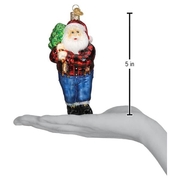 Lumberjack Santa Ornament Old World Christmas