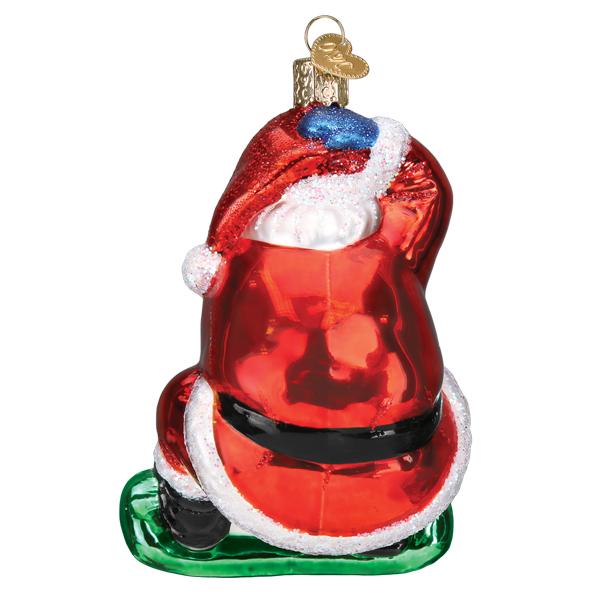Snowboarding Santa Ornament Old World Christmas