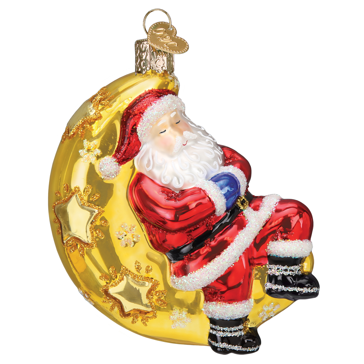 Moonlight Santa Ornament Old World Christmas