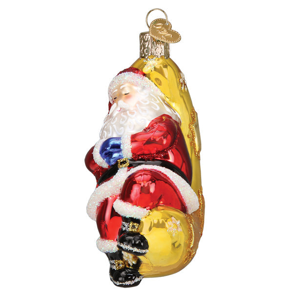 Moonlight Santa Ornament Old World Christmas