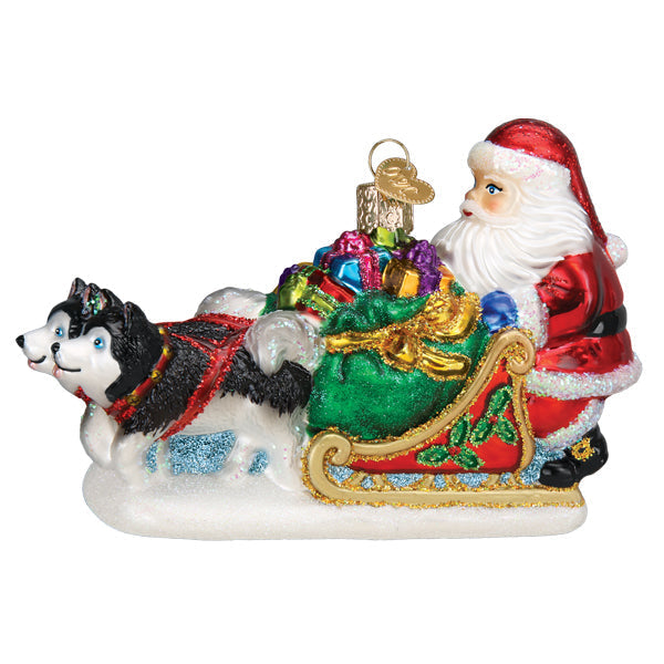 Santa's Dog Sled Ornament Old World Christmas