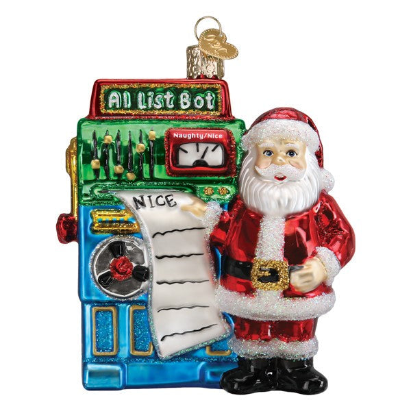 Santa's AI Bot Ornament Old World Christmas