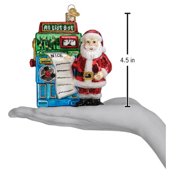 Santa's AI Bot Ornament Old World Christmas