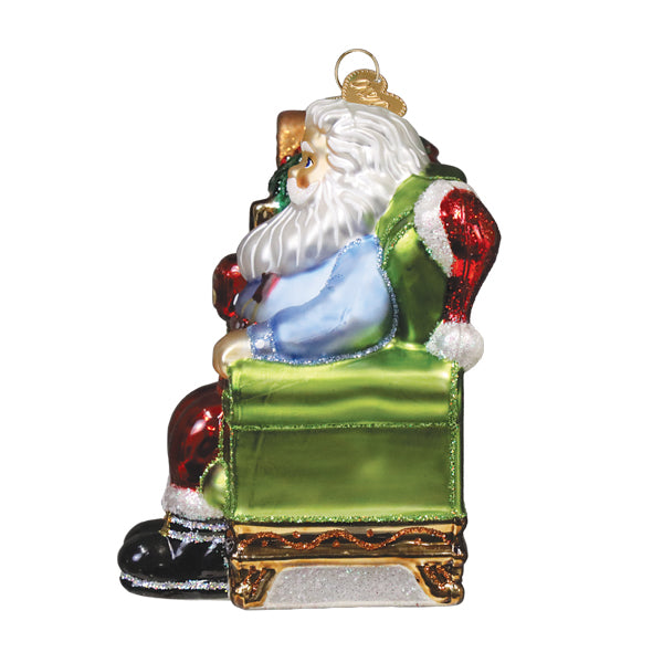 Santa At Hearth Ornament Old World Christmas