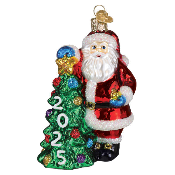 2025 Santa With Tree Ornament Old World Christmas