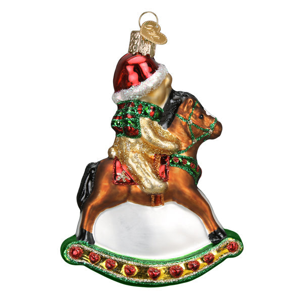 Rocking Horse Teddy Old World Christmas