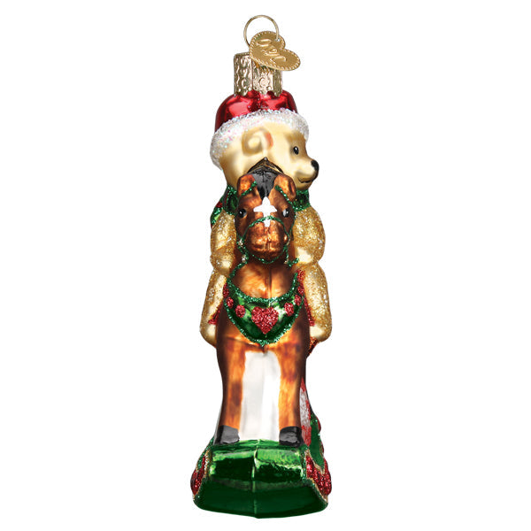 Rocking Horse Teddy Old World Christmas