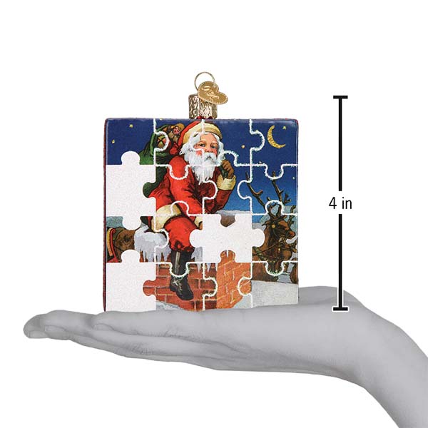 Santa Jigsaw Puzzle Ornament Old World Christmas