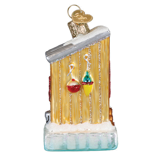 Ice Fishing Shanty Ornament Old World Christmas