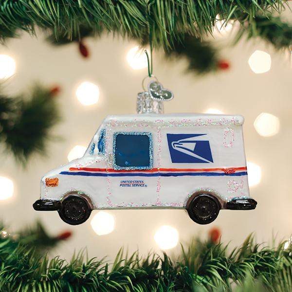 USPS Mail Truck Ornament Old World Christmas