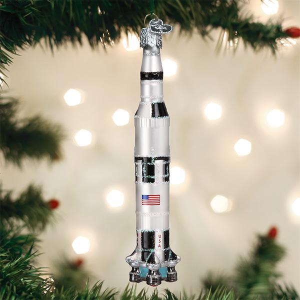 Saturn V Rocket Ornament Old World Christmas