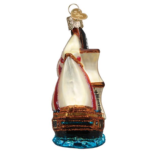 Pirate Ship Ornament Old World Christmas