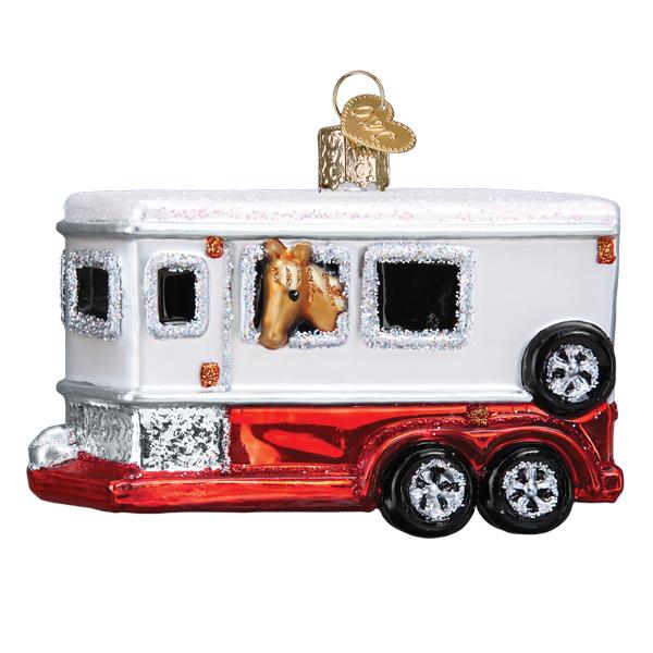 Horse Trailer Ornament Old World Christmas