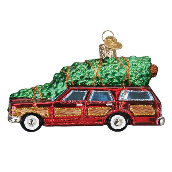 Station Wagon With Tree Ornament Old World Christmas