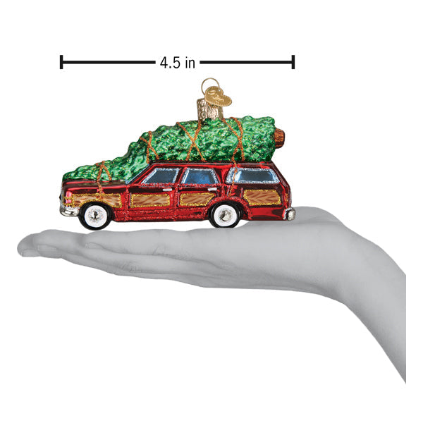 Station Wagon With Tree Ornament Old World Christmas