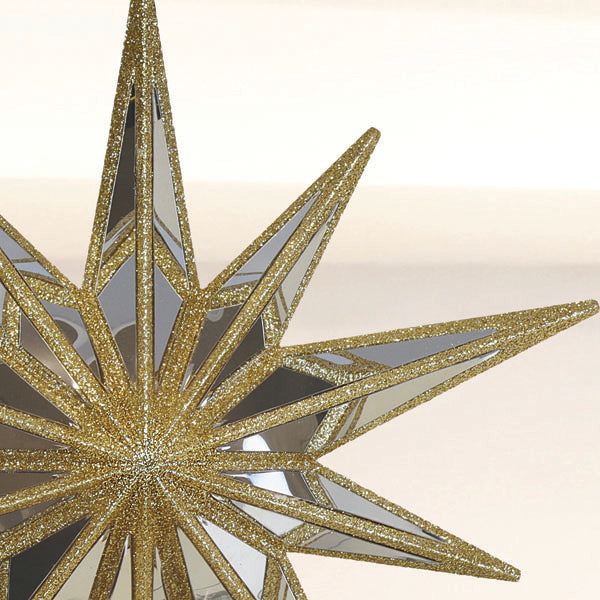 12" Gold Double-Sided Mirrored Star Tree Topper Old World Christmas