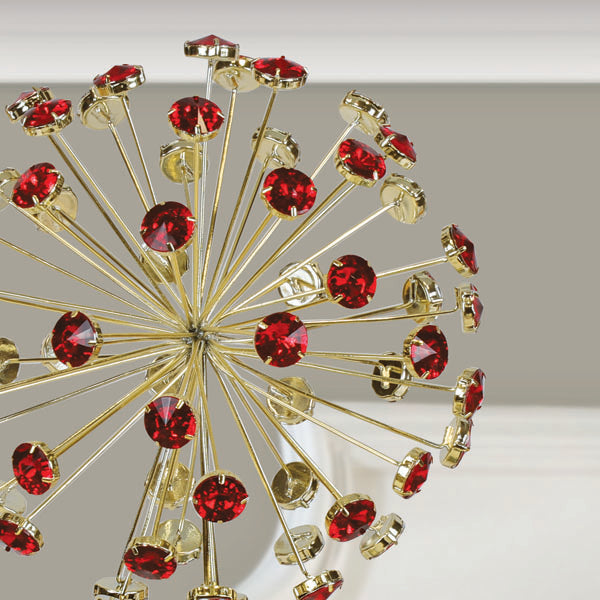 12" Red Crystal Burst Tree Topper Old World Christmas