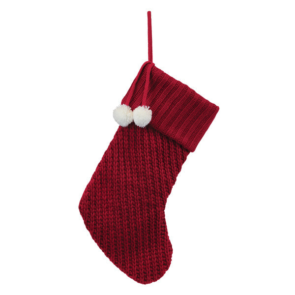 Red Knit Stocking Old World Christmas