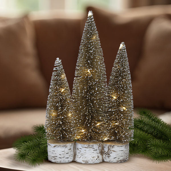 Lit Gold Tree Trio Old World Christmas