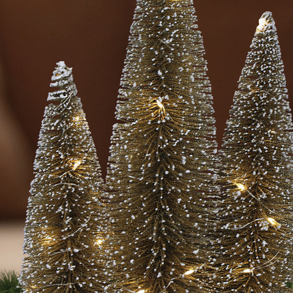 Lit Gold Tree Trio Old World Christmas