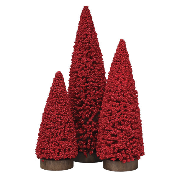 Holiday Berry 3 Tree Set Old World Christmas