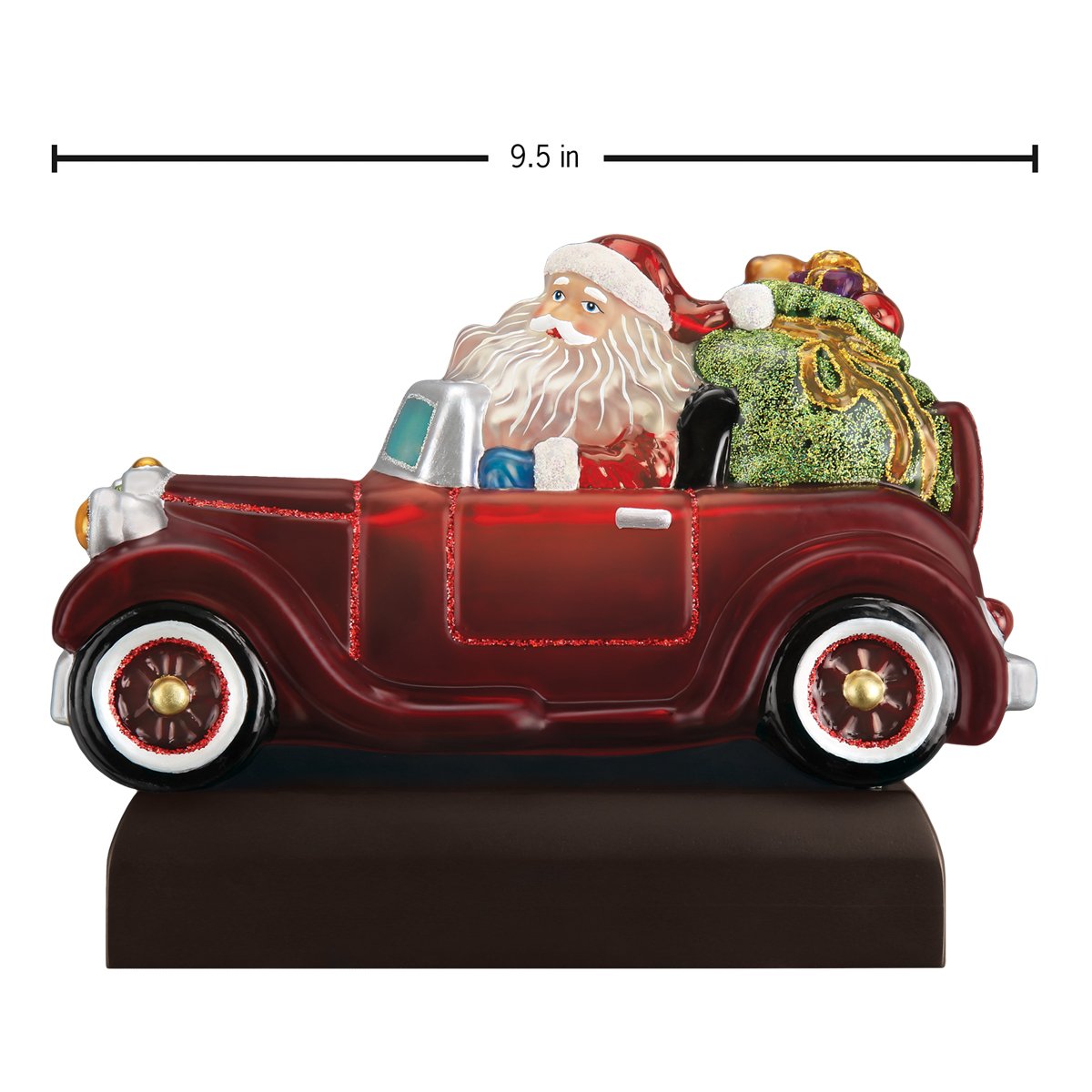 Santa In Antique Car Light Old World Christmas