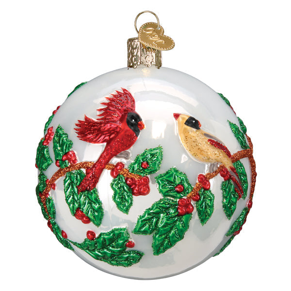Hollyberry Birds Round Ornament Old World Christmas