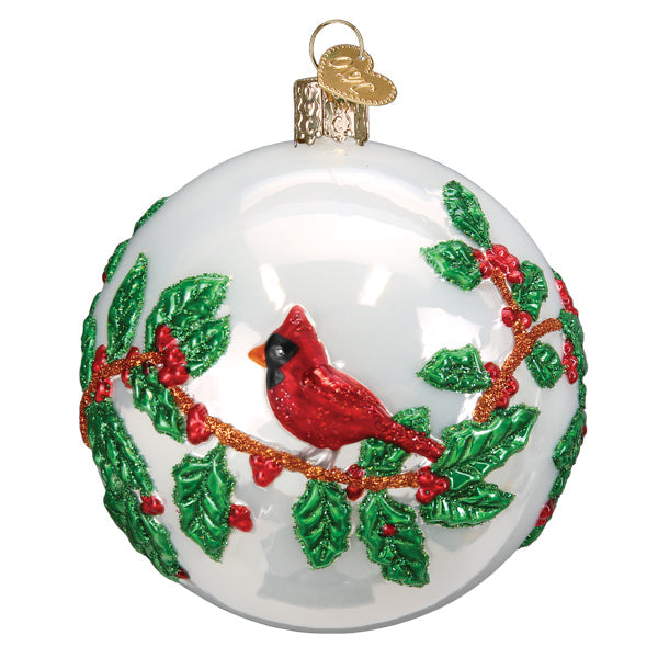 Hollyberry Birds Round Ornament Old World Christmas