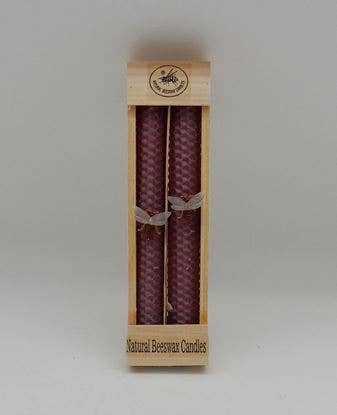 Natural Beeswax Taper Candles 10'' : White Green Pastures Wholesale