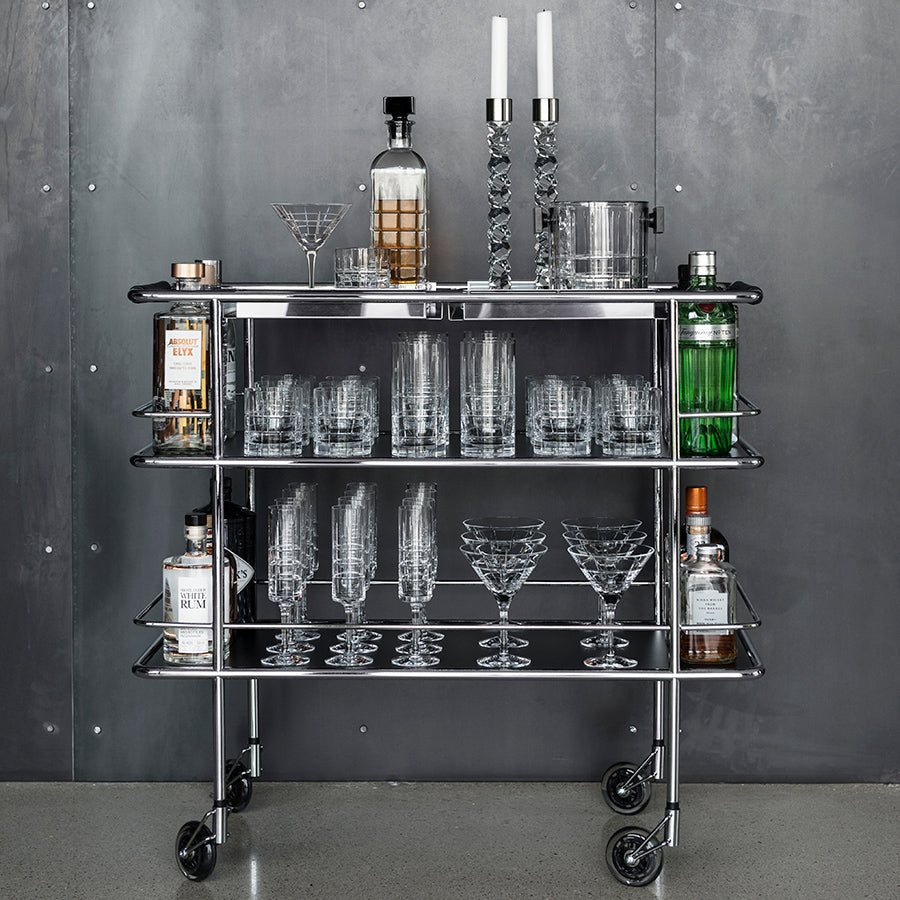 53 Piece Street Bar Cart Orrefors