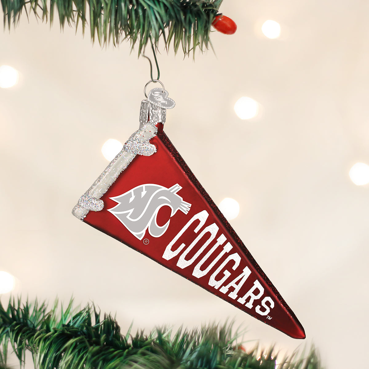 WSU Pennant Ornament Old World Christmas