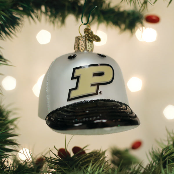 Purdue Baseball Cap Ornament Old World Christmas