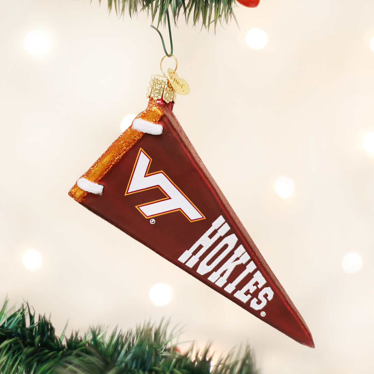 Virginia Tech Pennant Ornament Old World Christmas