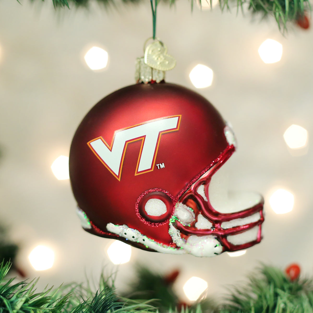 Virginia Tech Helmet Ornament Old World Christmas
