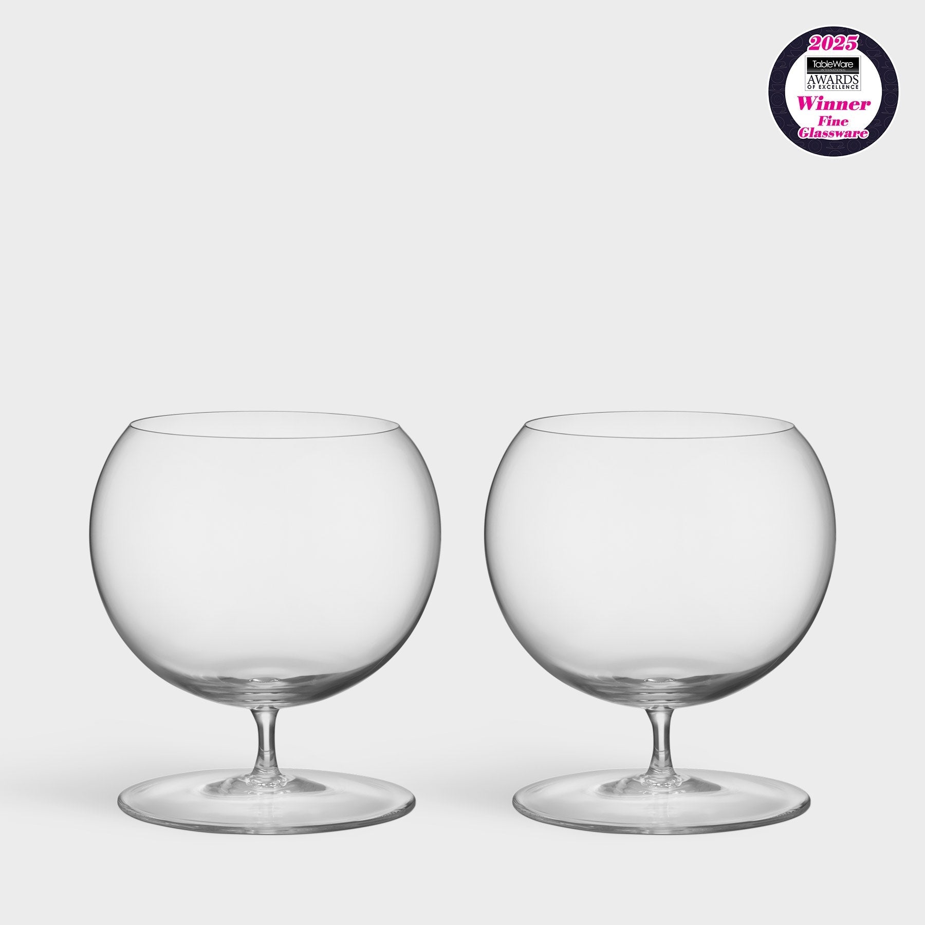 Geometry Cognac - Set of 2 Orrefors