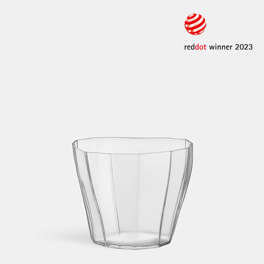 Reed Vase Clear Low Orrefors