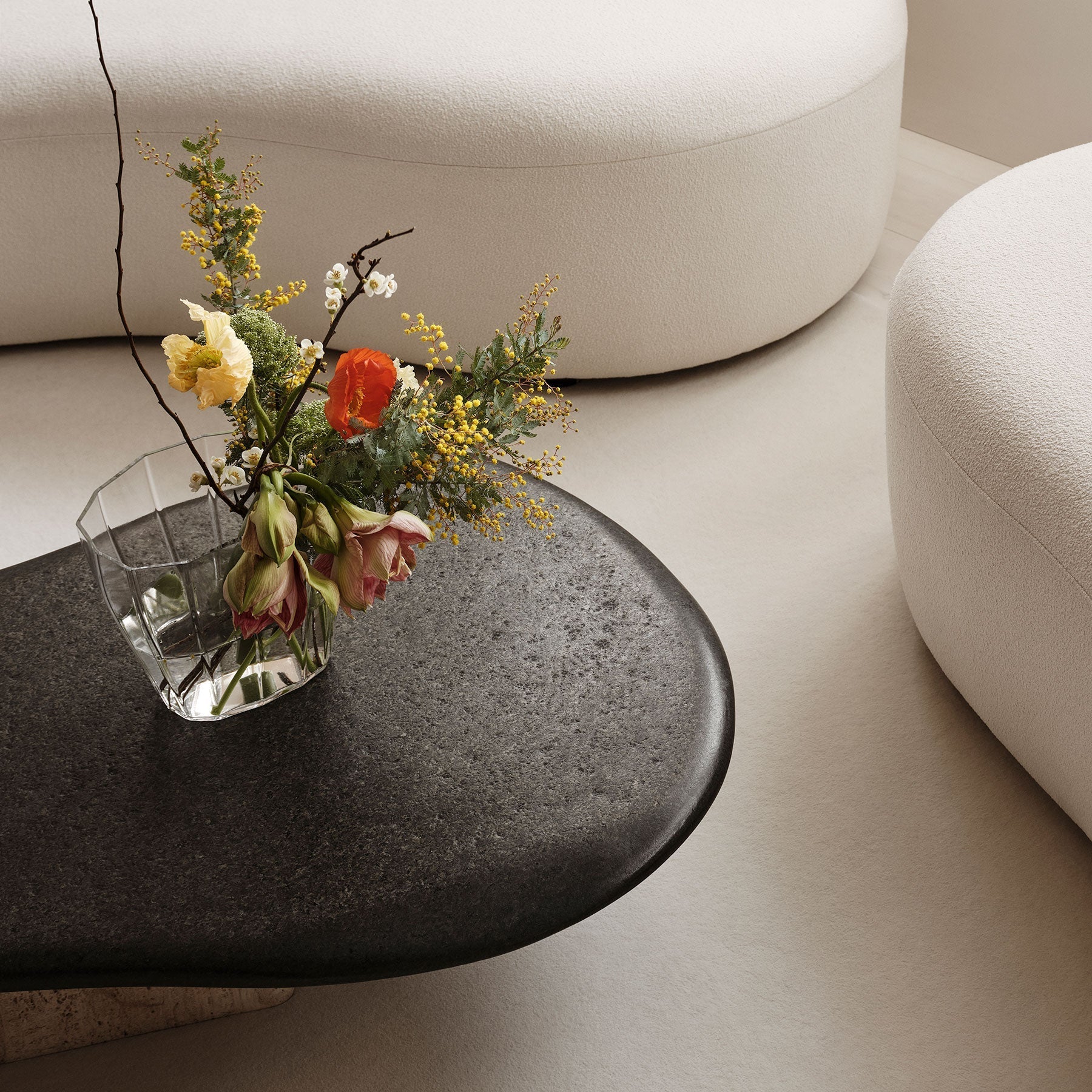 Reed Vase Clear Low Orrefors