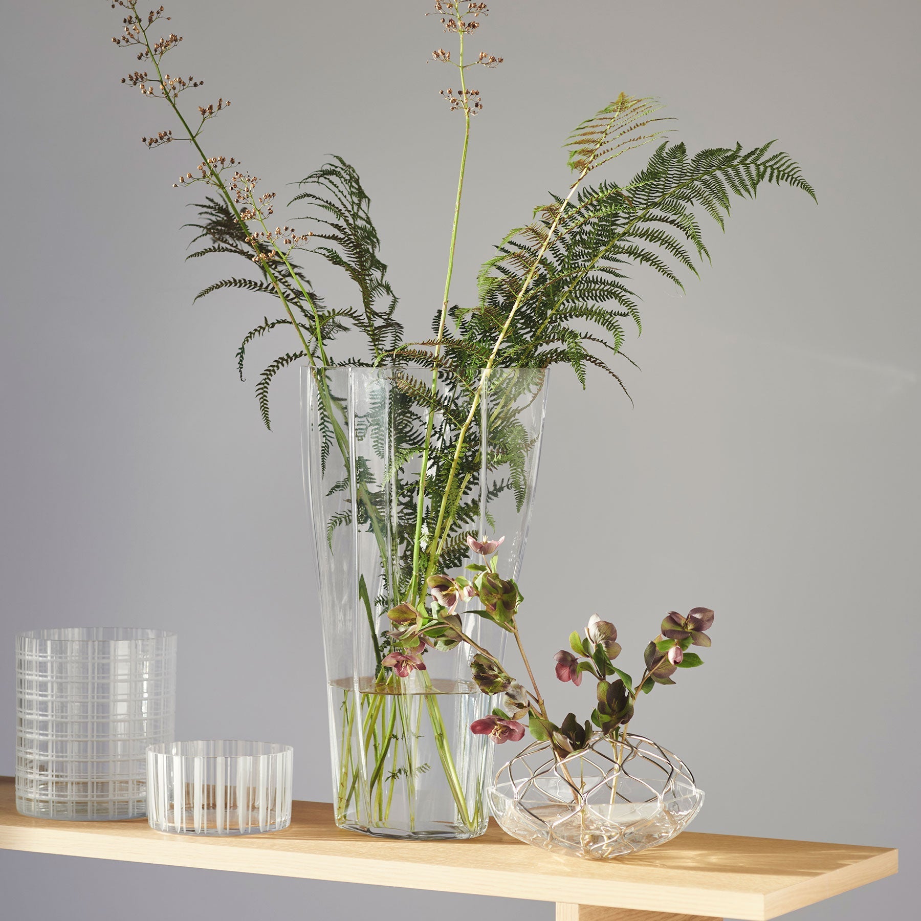 Reed Vase Clear Large Orrefors