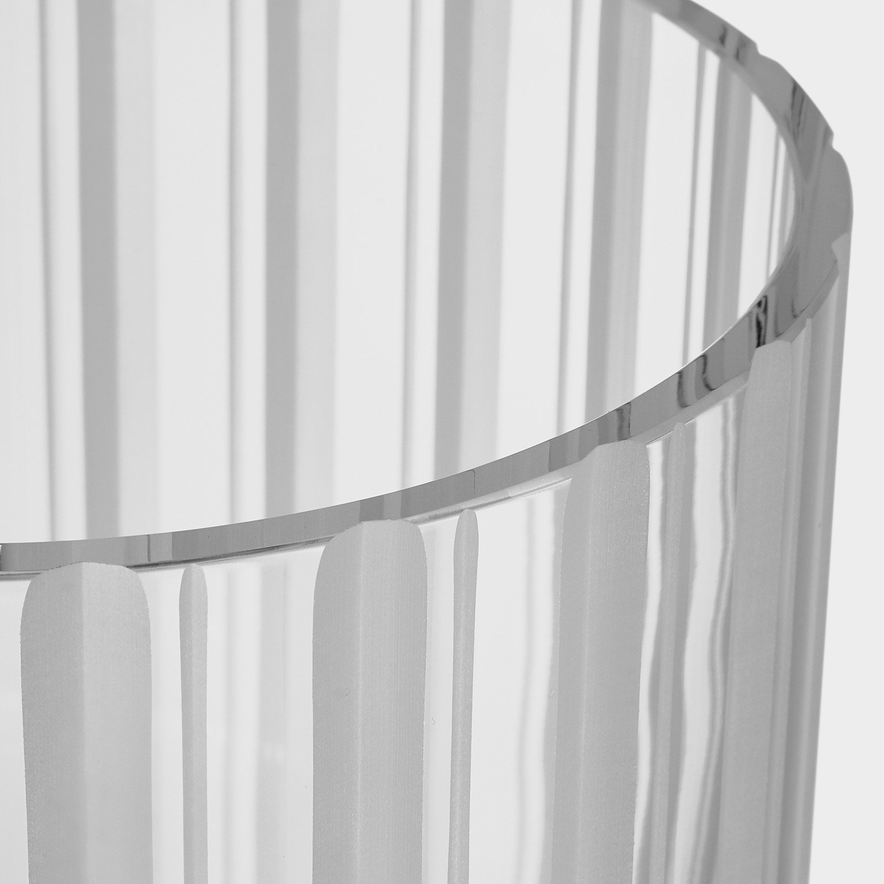 Cut In Number Striped Vase Low Orrefors