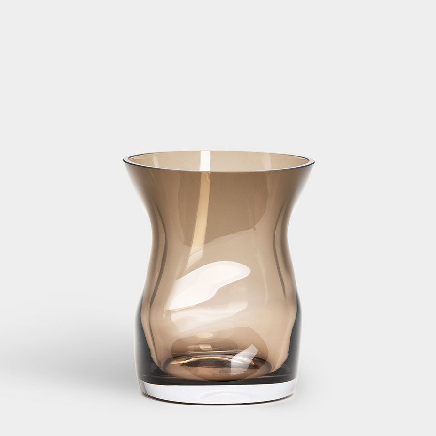 Squeeze Smokey Brown Tulip Vase Orrefors