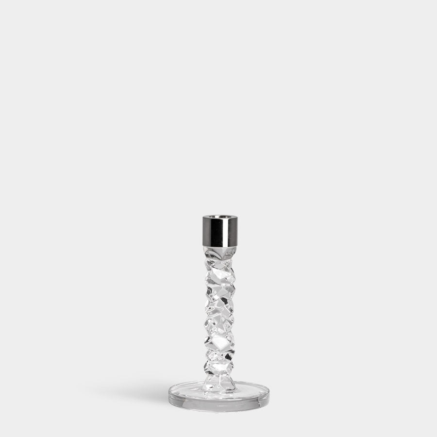 Carat Candlestick Silver Small 2-Pack Orrefors