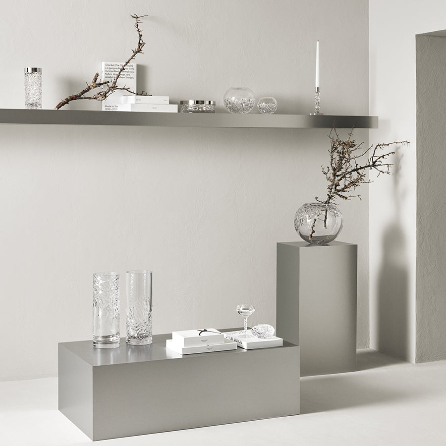 Carat Candlestick Silver Small 2-Pack Orrefors