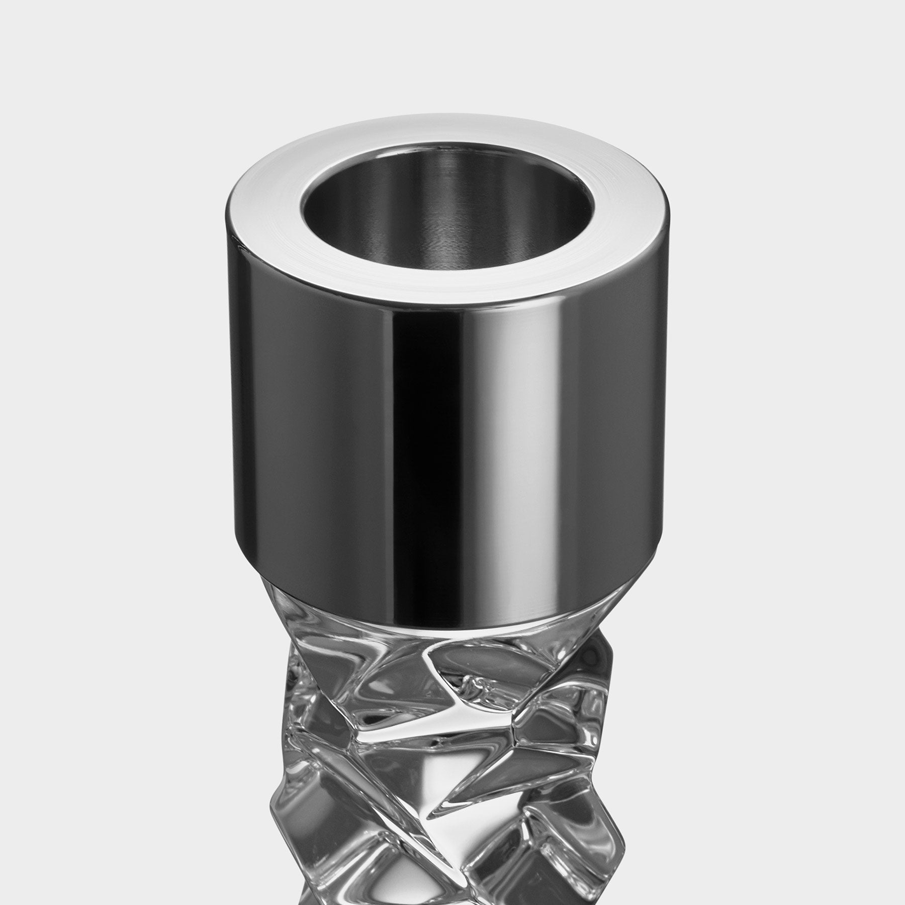 Carat Candlestick Silver Small - Set of 2 Orrefors