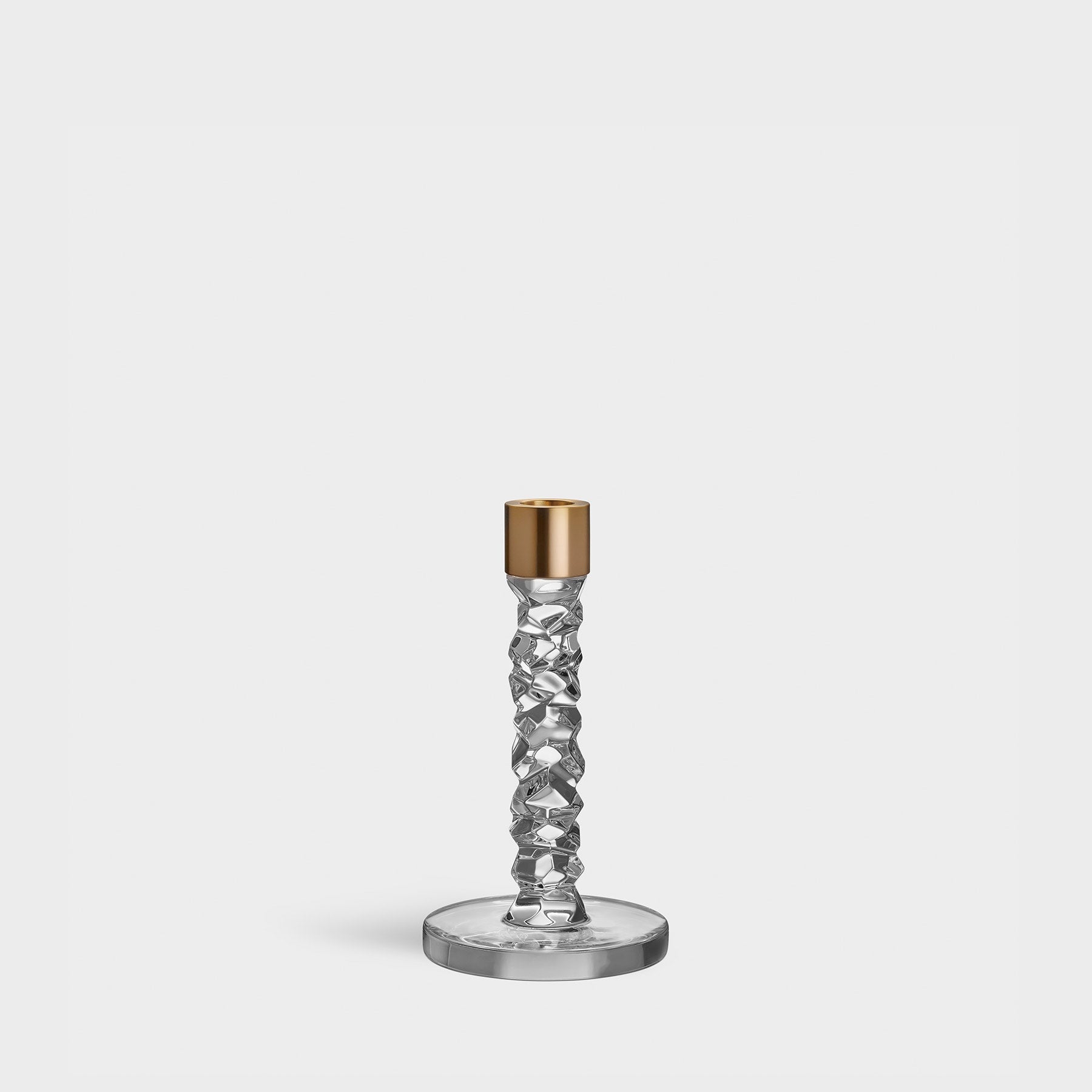 Carat Candlestick Brass Small Orrefors