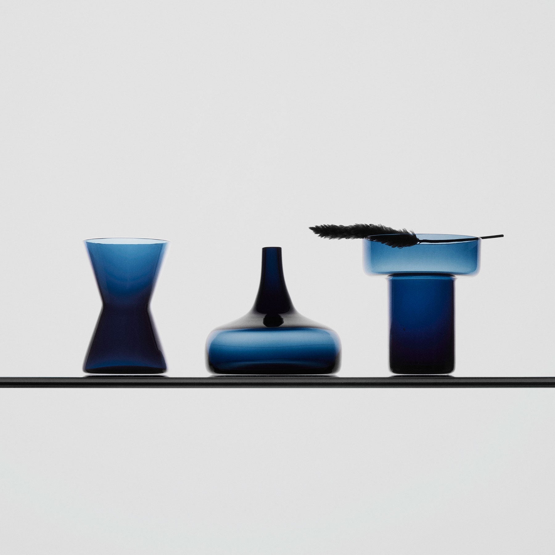 Midsummer Vases Midnight Blue Mini Set Of 7 Ltd Orrefors