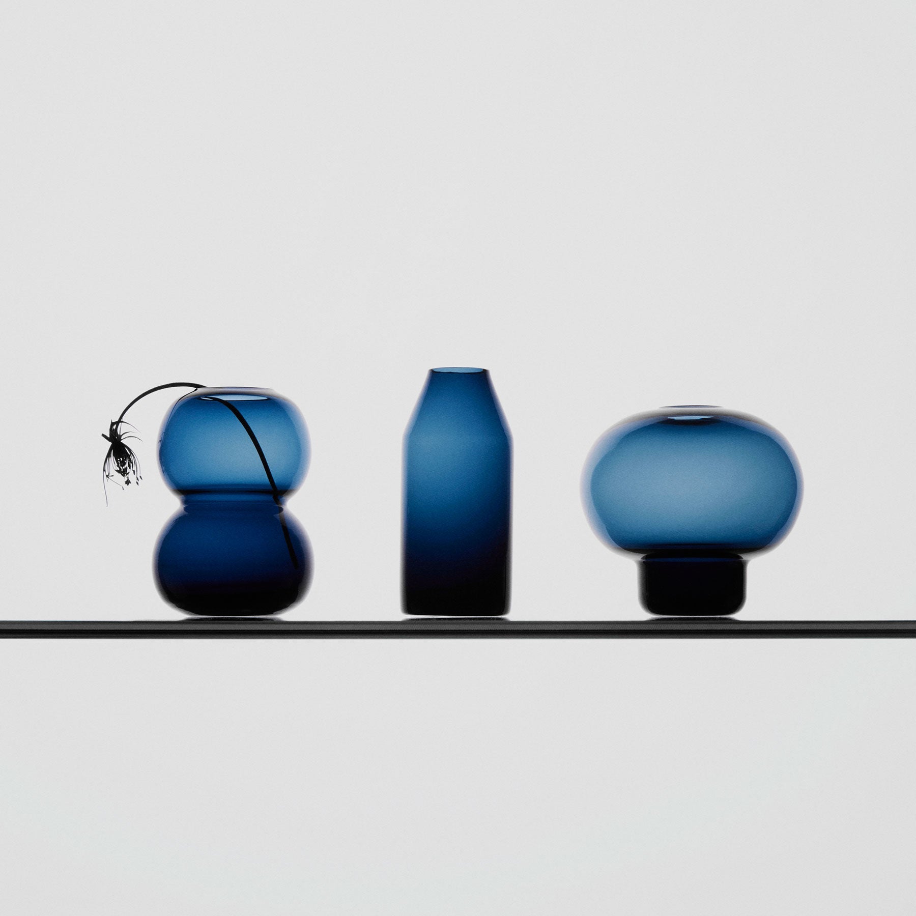 Midsummer Vases Midnight Blue Mini Set Of 7 Ltd Orrefors