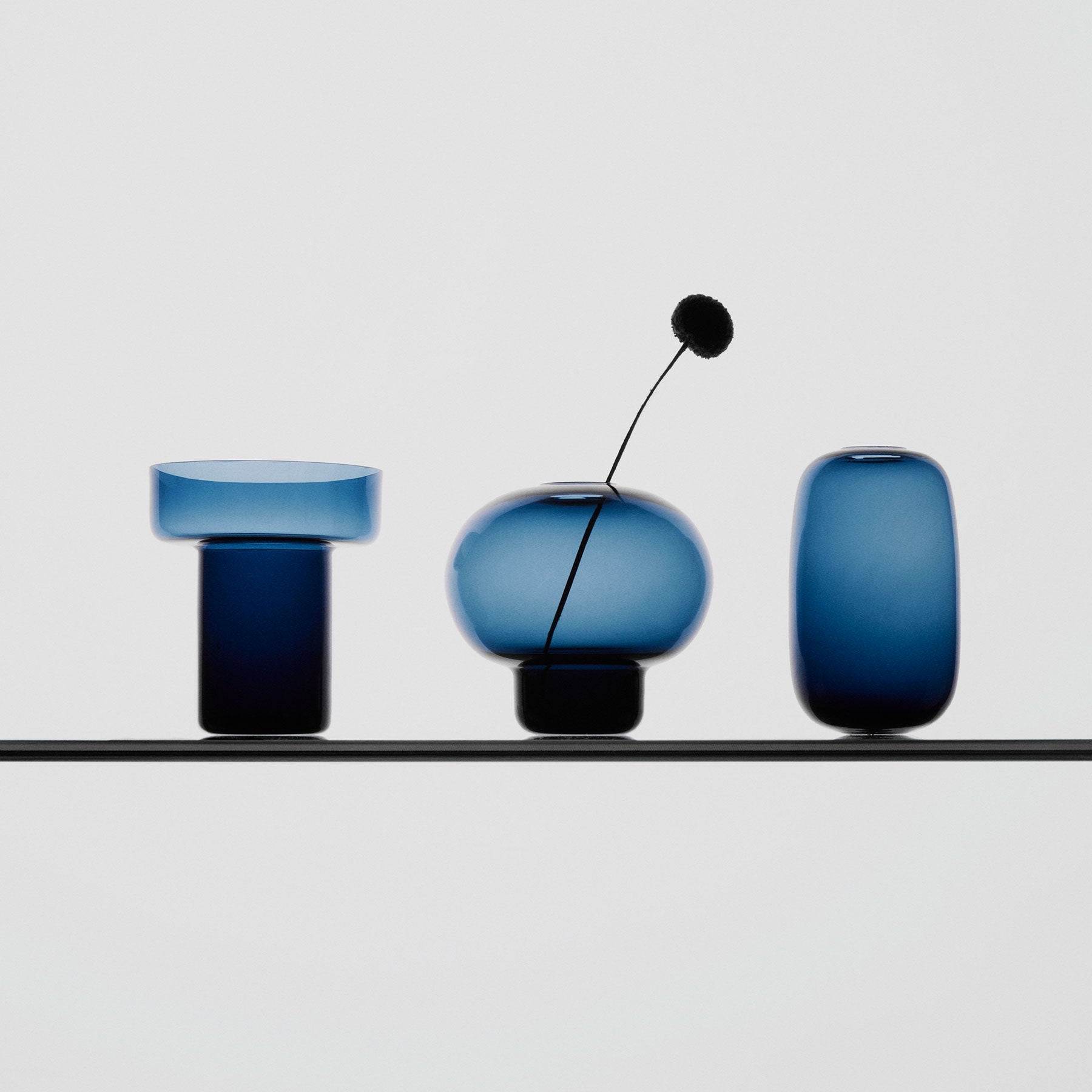 Midsummer Vases Midnight Blue Mini Set Of 7 Ltd Orrefors