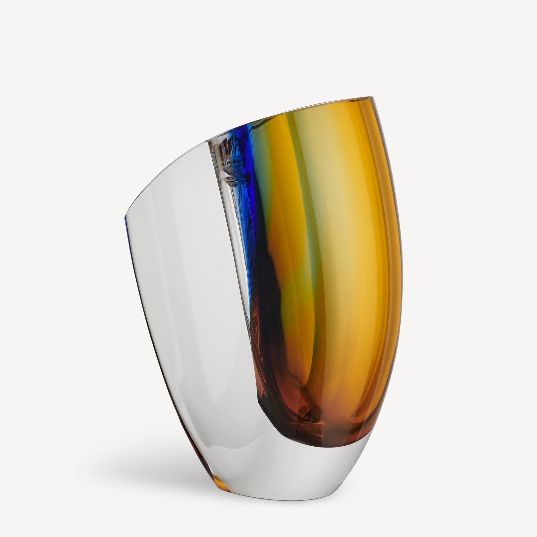 Mirage Blue/Amber Vase Large Kosta Boda