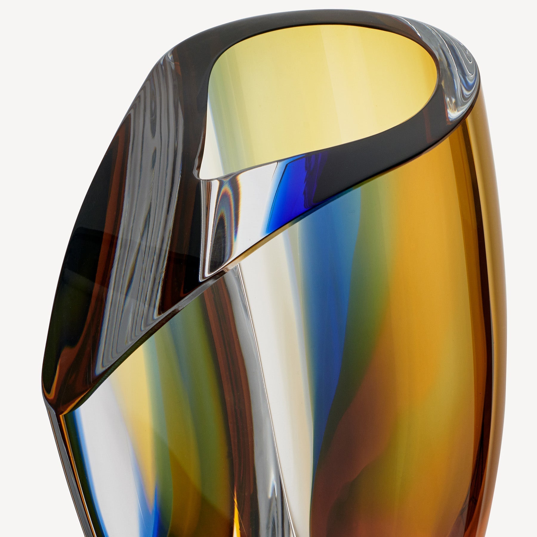 Mirage Blue/Amber Vase Large Kosta Boda