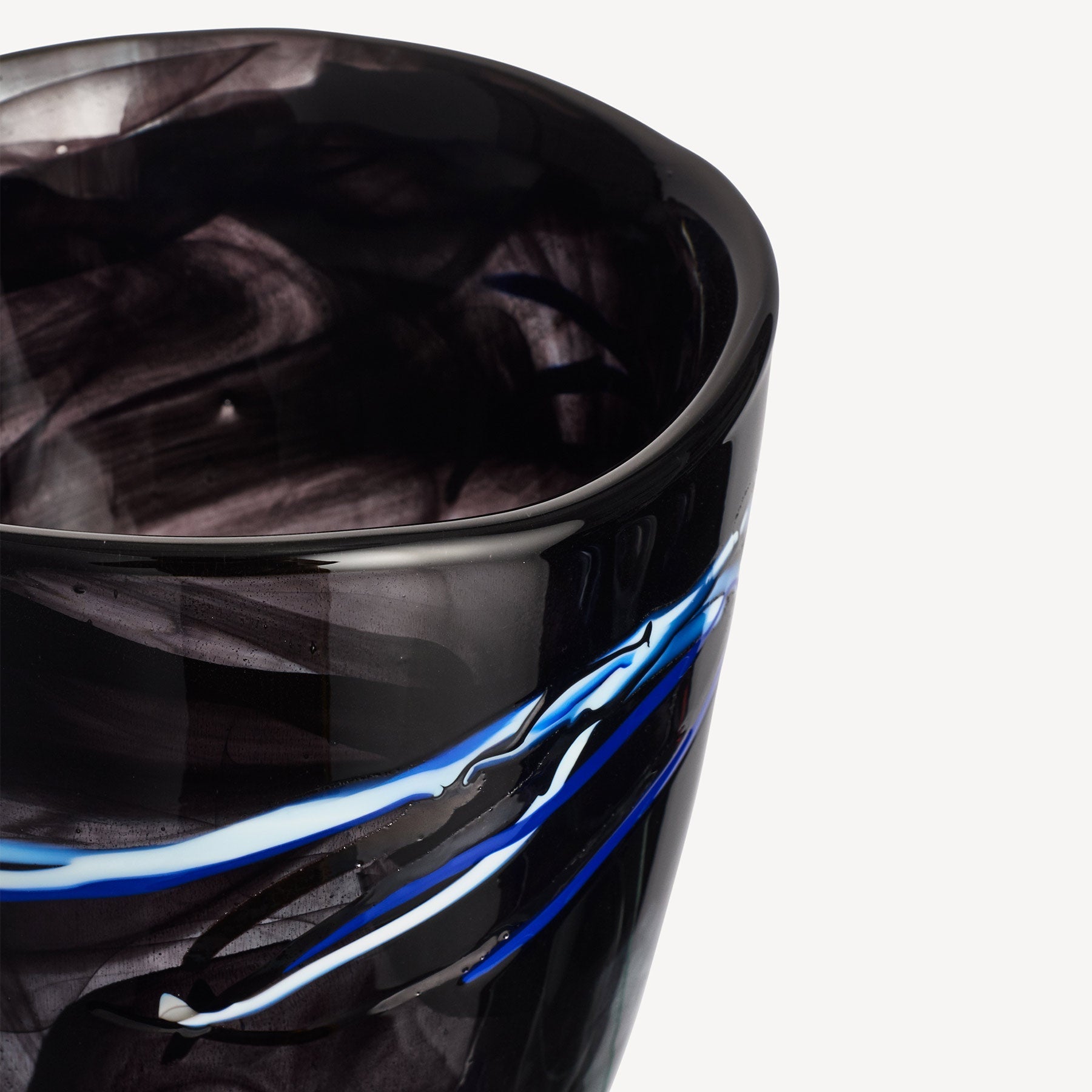 Contrast Black Vase Kosta Boda